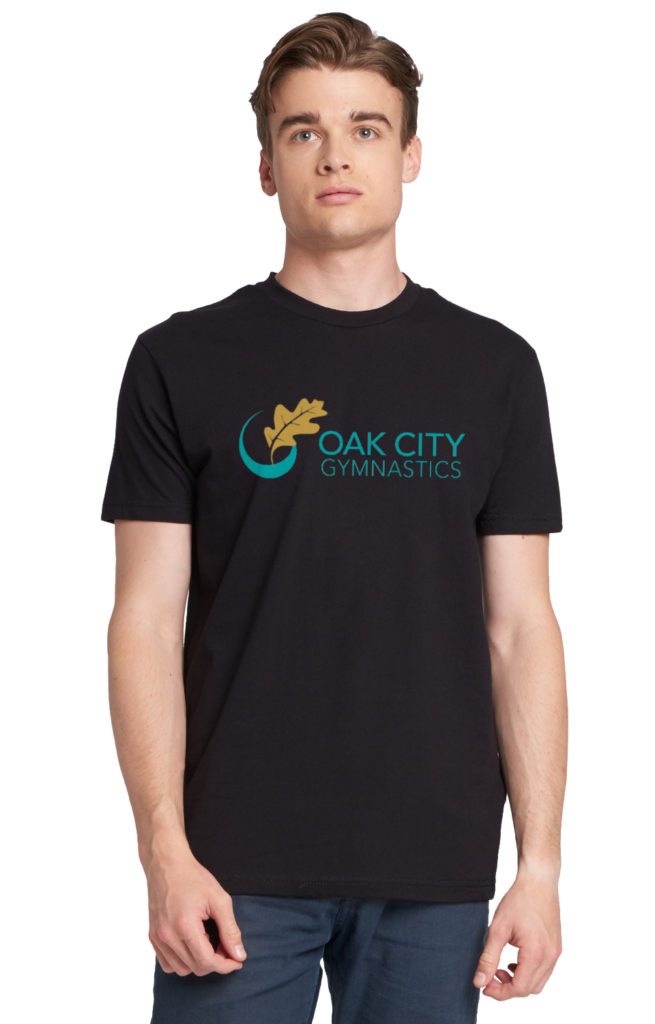 Black tee with logo on chest