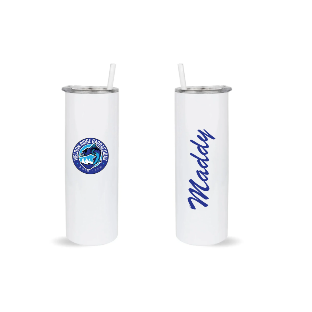 Personalized Skinny Tumbler with Color Logo