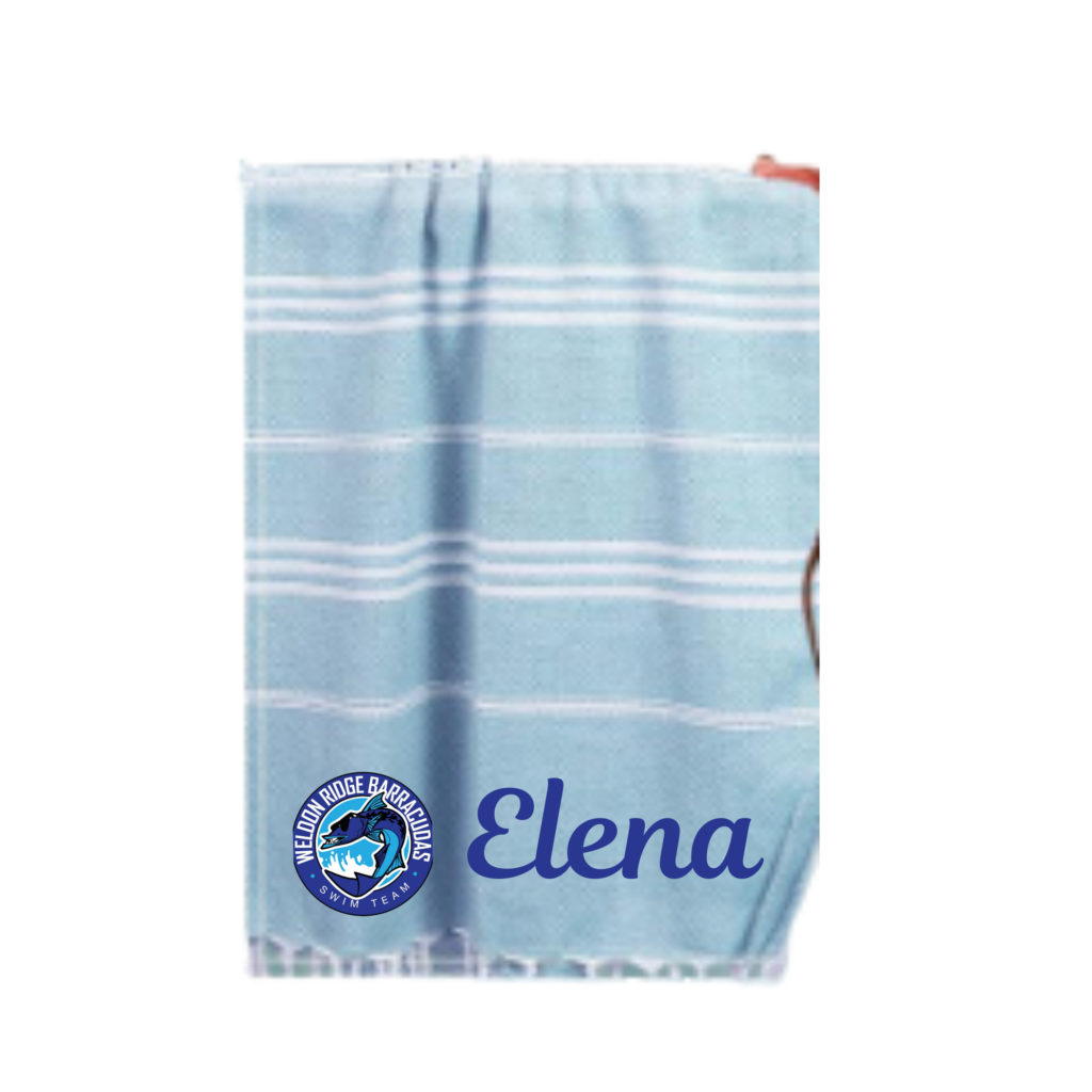 Personalized Turkish Beach Towel with Barracuda Logo